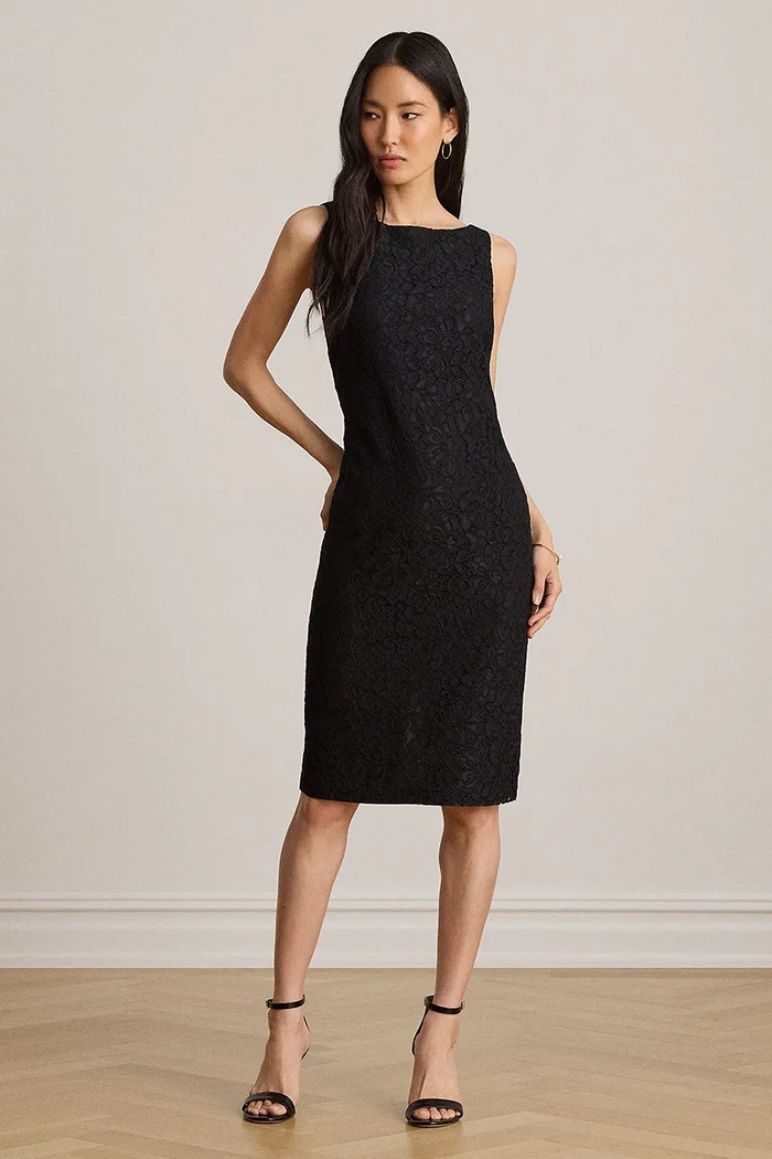 Lauren Ralph Lauren sukienka koronkowa czarny 253P13814