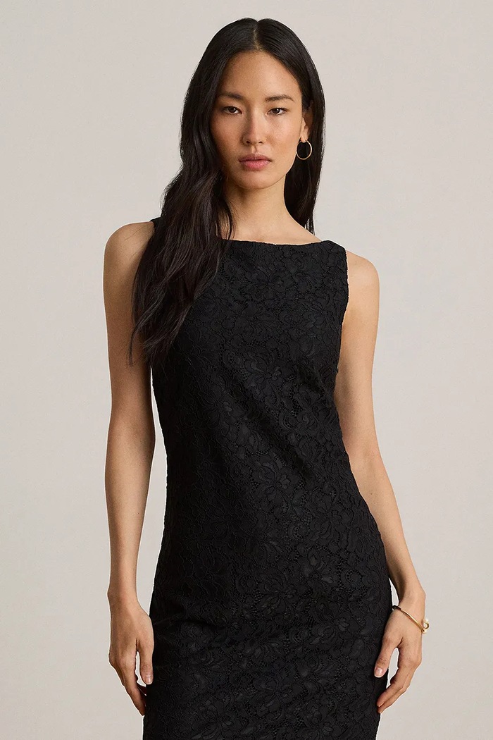 Odzież Lauren Ralph Lauren sukienka koronkowa 253P13814 czarny