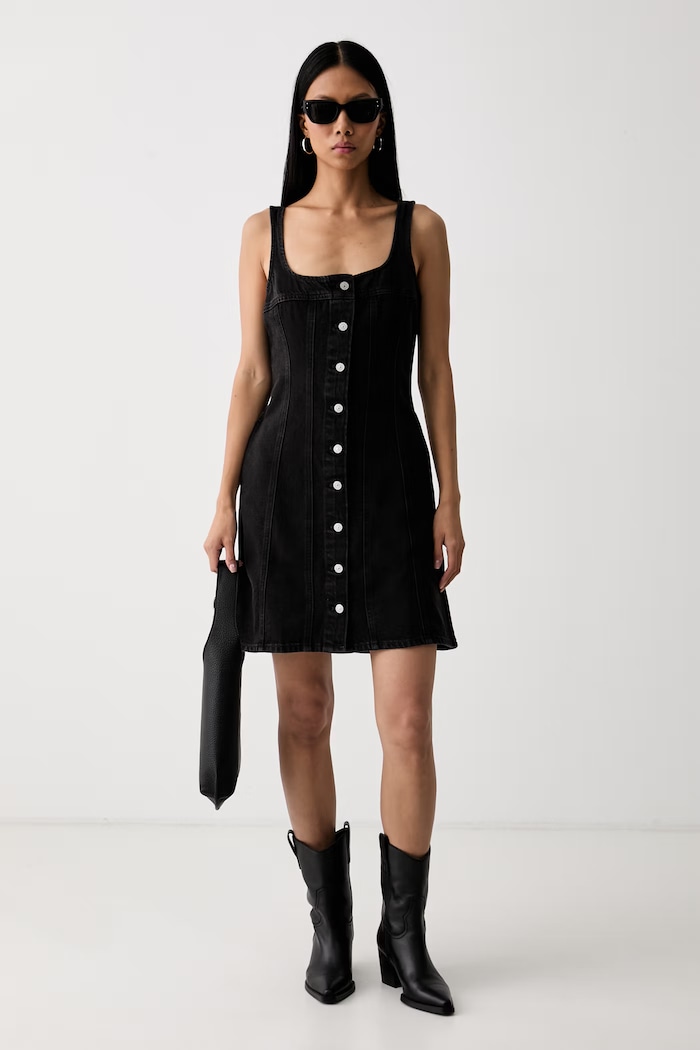 Levi's šaty džínové AUDRA TANK 0080Y černá AW26