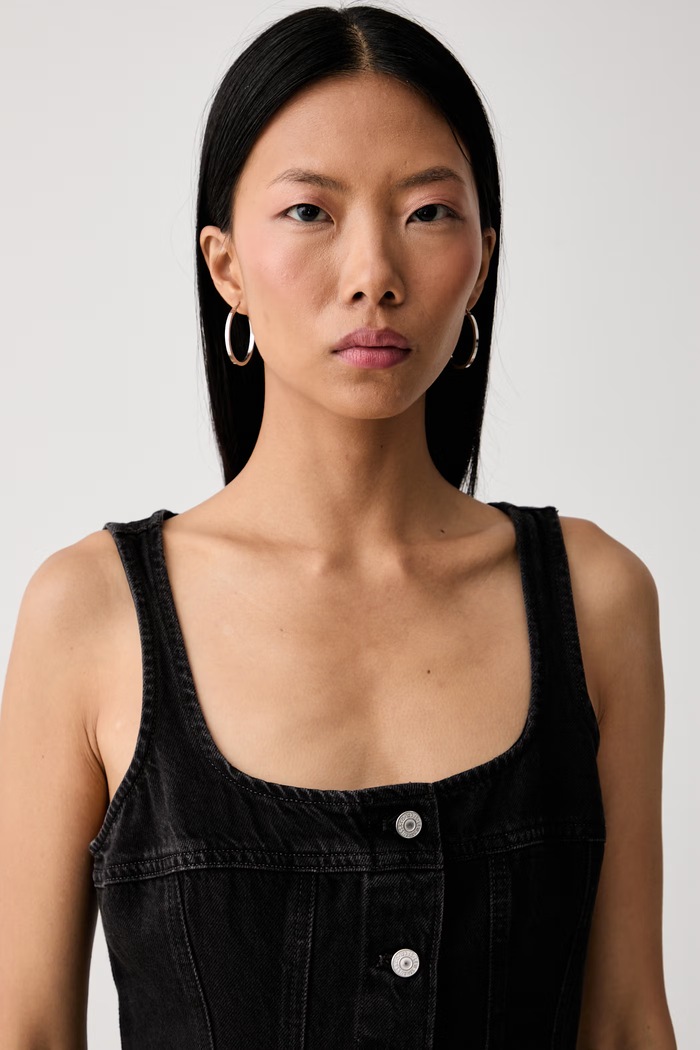 Levi's šaty džínové AUDRA TANK černá 0080Y