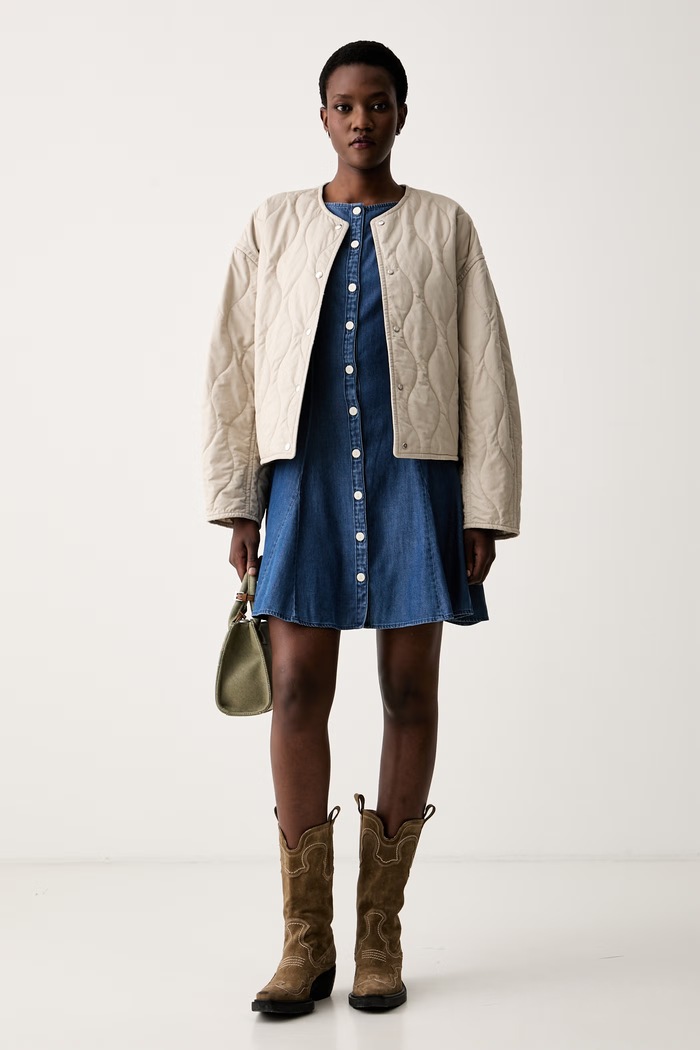 Levi's košeľové šaty s lyocellom MERCER SL MINI 007Y8 modrá AW26