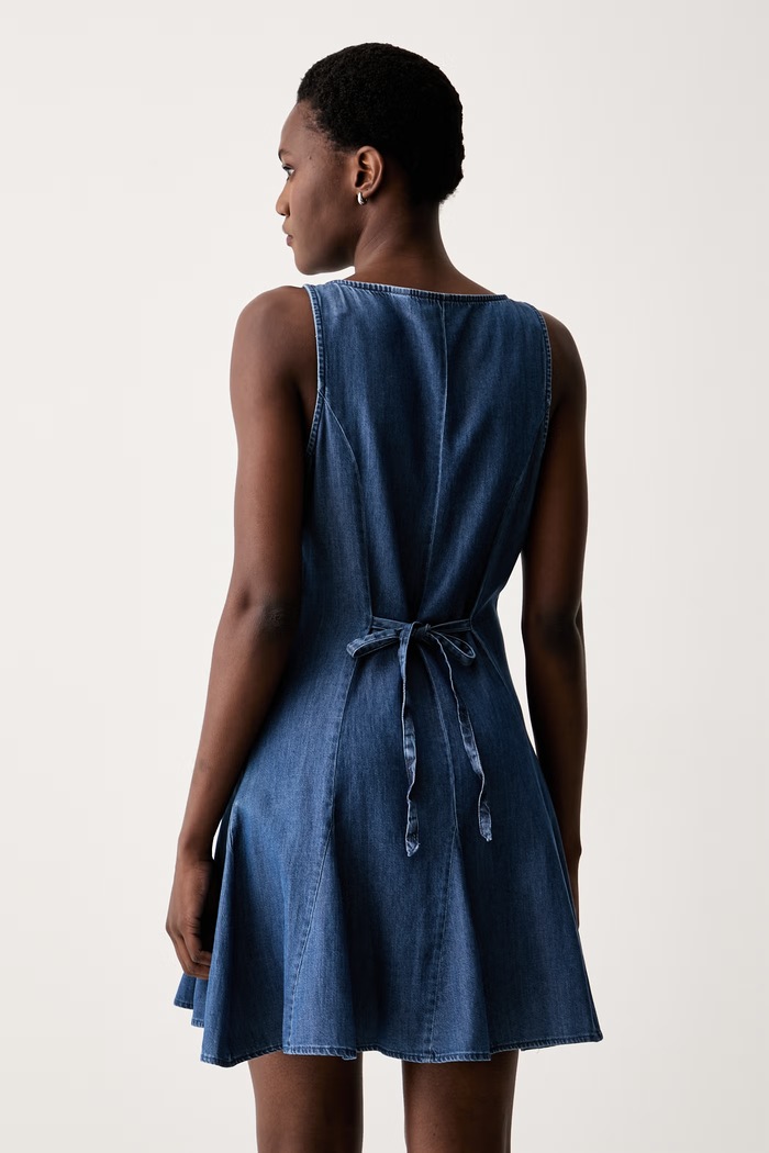 Oblečenie Levi's košeľové šaty s lyocellom MERCER SL MINI 007Y8 modrá