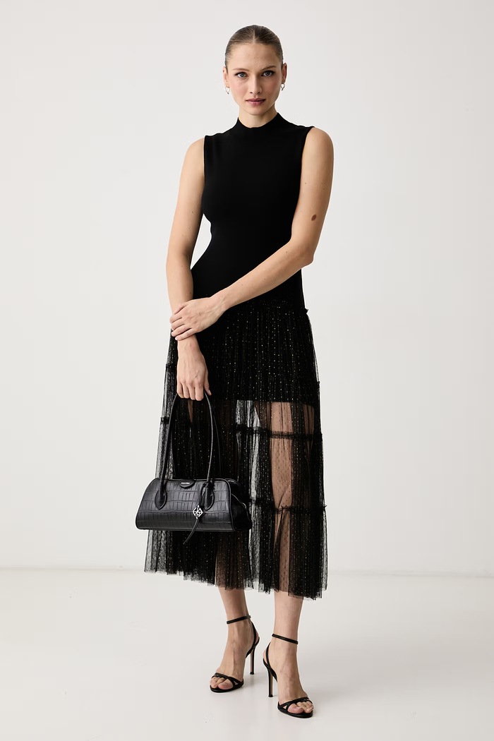 Twinset Рокля с вълна 262TT3421 черен AW26
