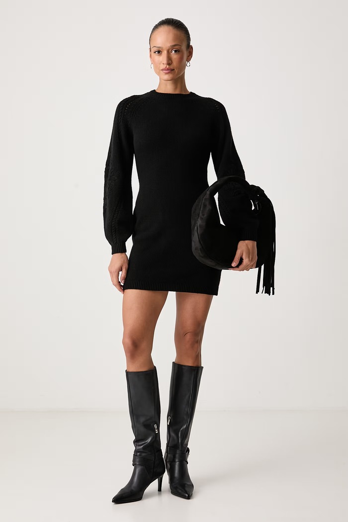 Twinset Πουλόβερ με πρόσμιξη μαλλιού 262TT3181 μαύρο AW26