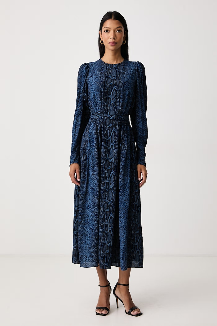 Twinset Vestito in viscosa blu navy 262TT2601