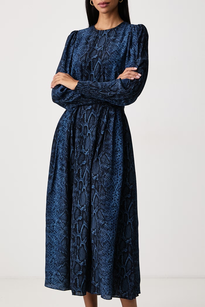 Vestito in viscosa Twinset 262TT2601 blu navy