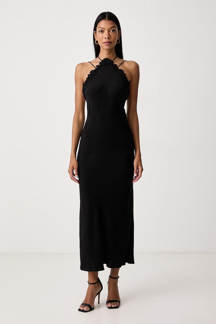 Twinset Haljina od viskoze crna 262TT2450
