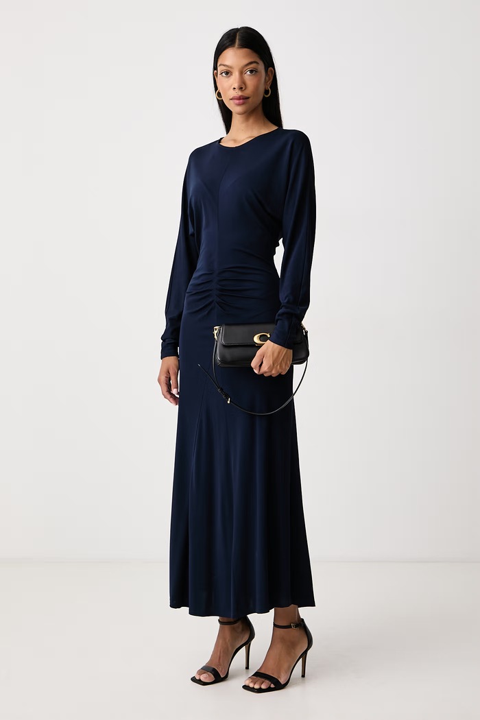 Twinset Vestito in viscosa 262TT2410 blu navy AW26
