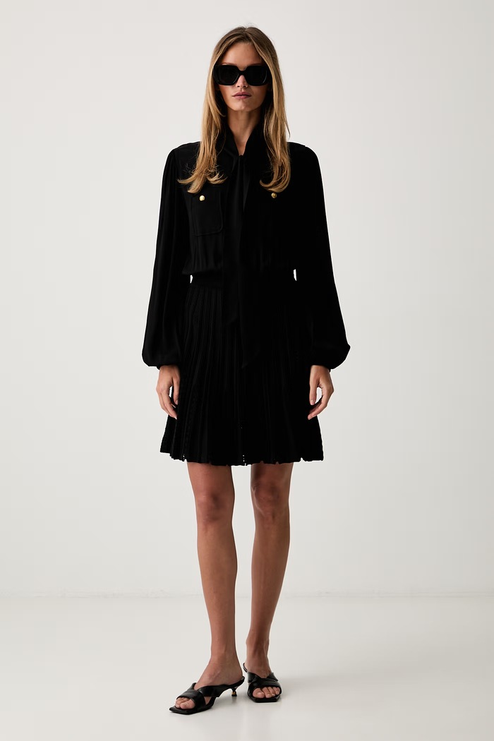 Twinset sukienka rozkloszowana 262TP3081 czarny AW26