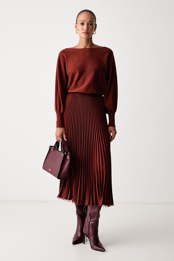 Twinset Šaty 262TP3250 burgundské AW26