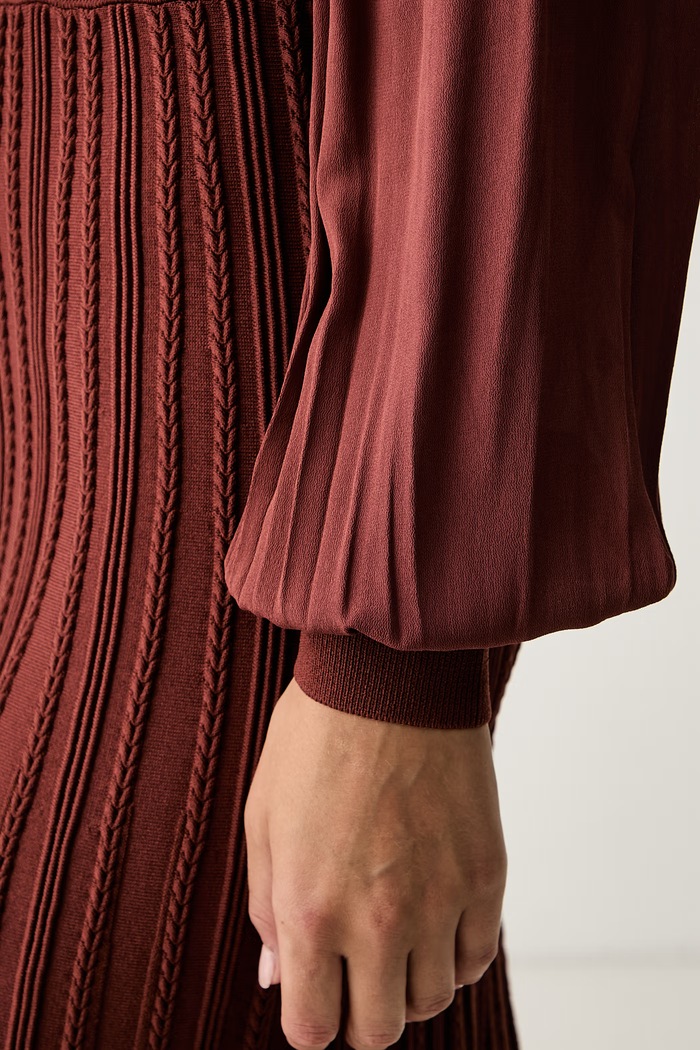 Twinset sukienka sweterkowa 262TP3082 brązowy