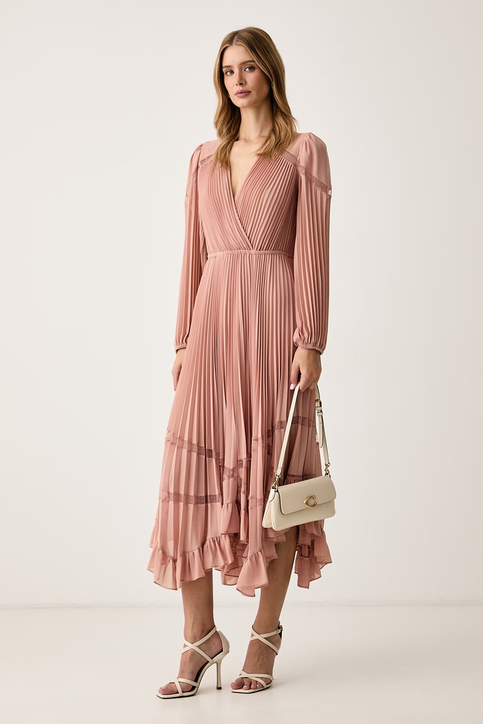 Twinset Sukienka plisowana 262TP271A różowy AW26