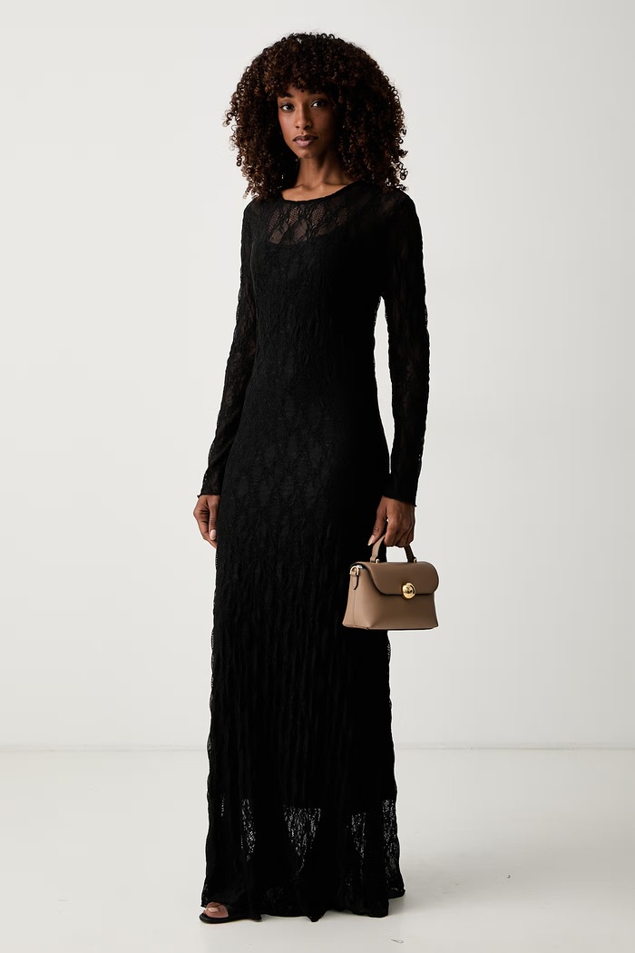 Twinset spodnicové šaty vzorované 262LI2NDD čierna AW26