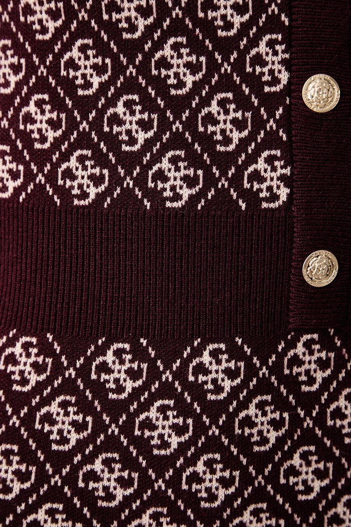Sukienka z dodatkiem wełny AUBREY Guess bordowy W6BK23.Z1422