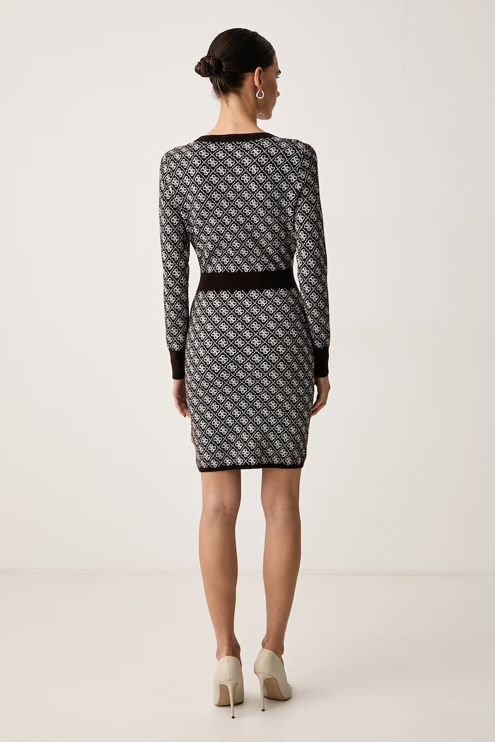 Odzież Guess Sukienka z dodatkiem wełny AUBREY W6BK23.Z1422 brązowy