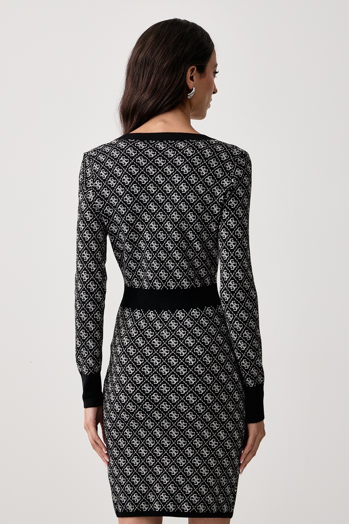 Odzież Guess Sukienka z dodatkiem wełny AUBREY W6BK23.Z1422 czarny