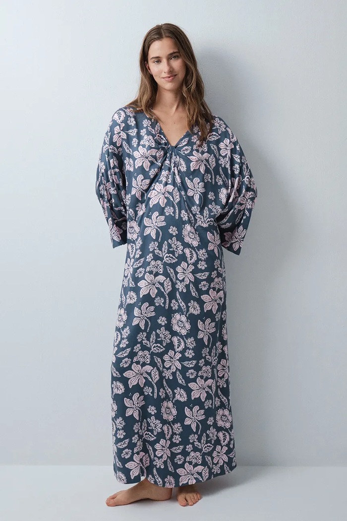 women'secret sukienka z wiskozy niebieski 4364646
