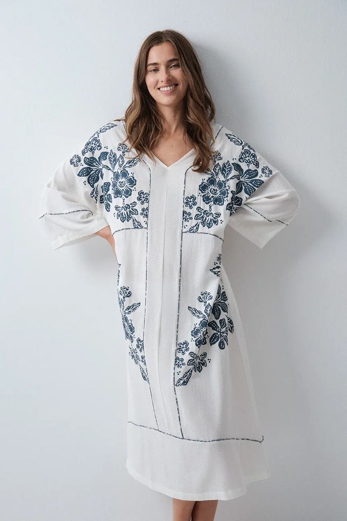 women'secret sukienka z wiskozą beżowy 4364645