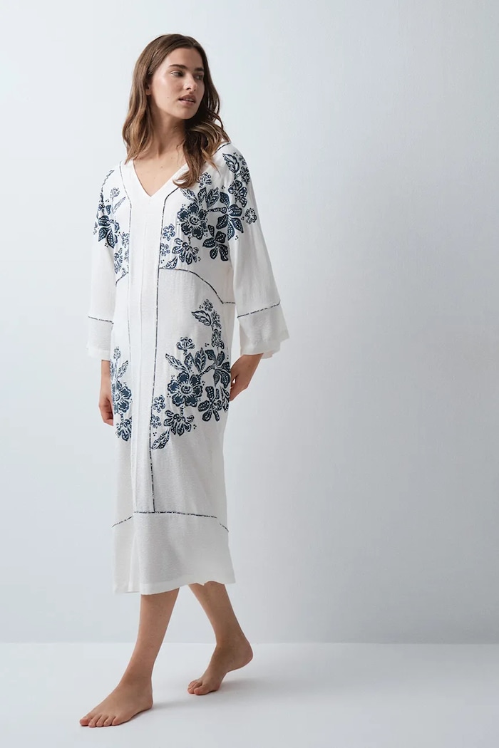 women'secret sukienka z wiskozą 4364645 beżowy AW26