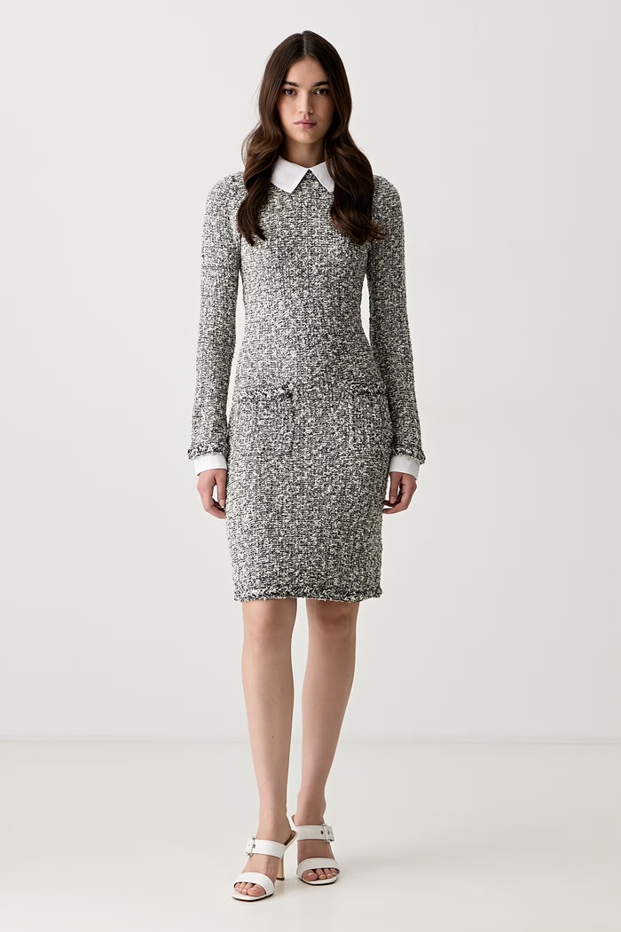 Karl Lagerfeld sukienka sweterkowa czarny B3W13040