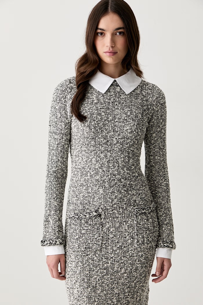 Karl Lagerfeld sukienka sweterkowa czarny B3W13040
