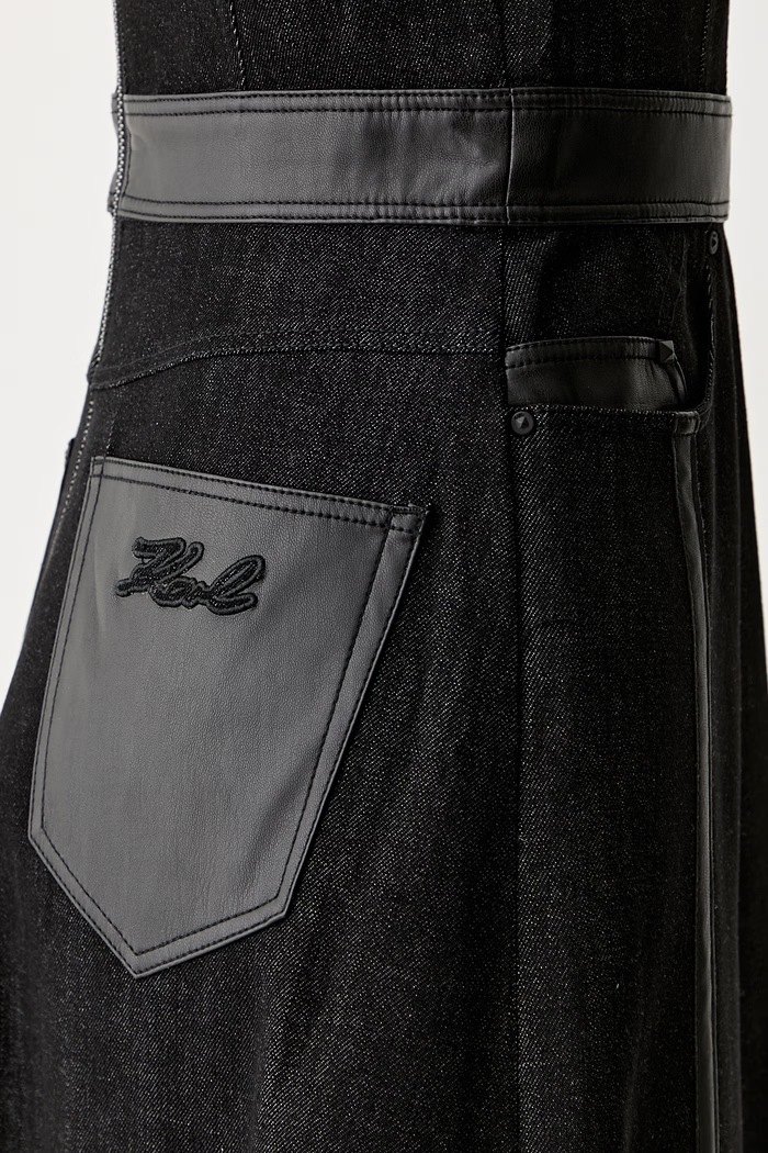 Karl Lagerfeld sukienka jeansowa B3W13047 czarny