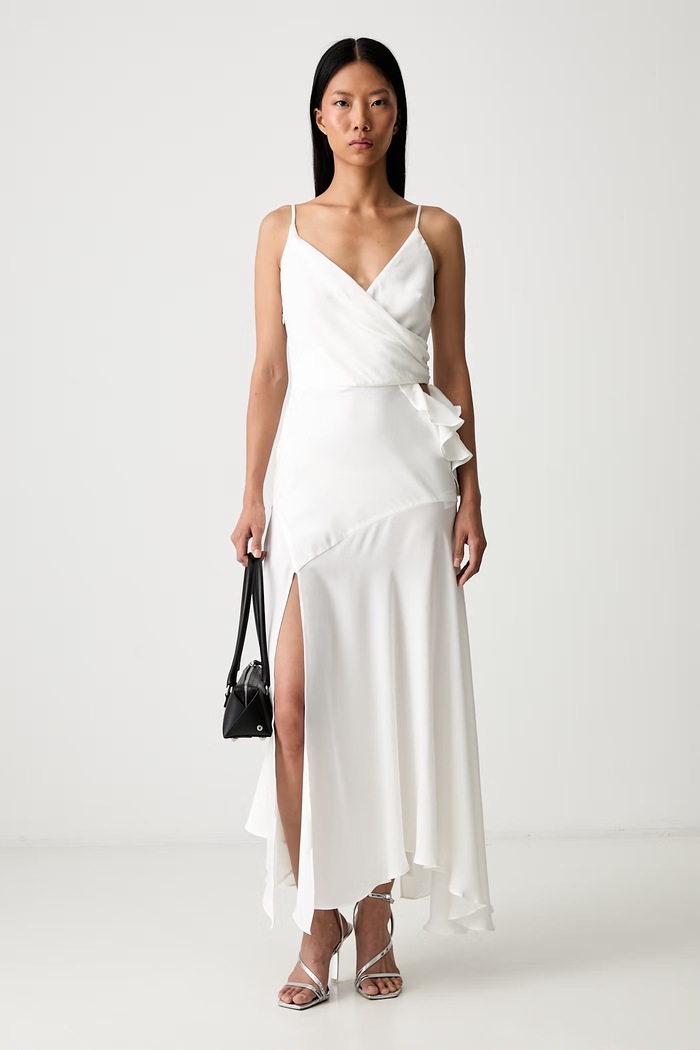 Bardot sukienka rozkloszowana SORREL 60571DB beżowy AW26
