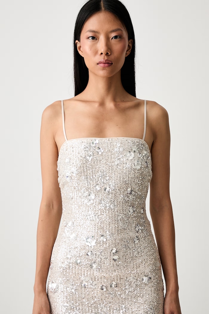 Bardot sukienka SINCLAIRE srebrny 60534DB