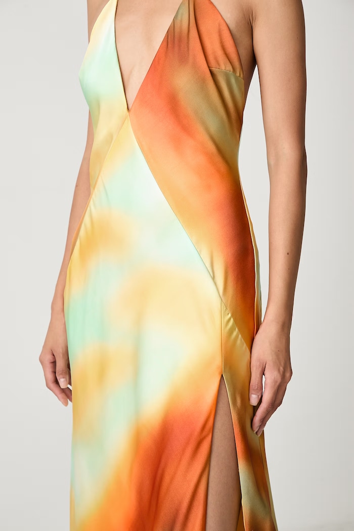 Bardot rochie halter LIZBETH 59939DB2 portocaliu