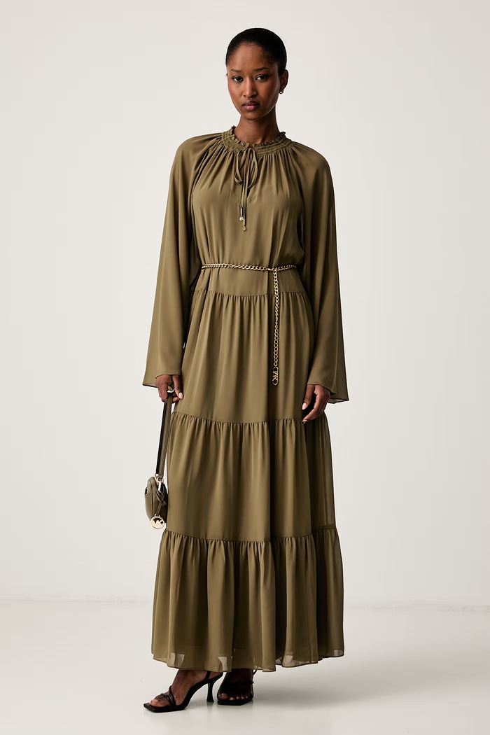 MICHAEL Michael Kors sukienka MT683L17R3 zielony AW26