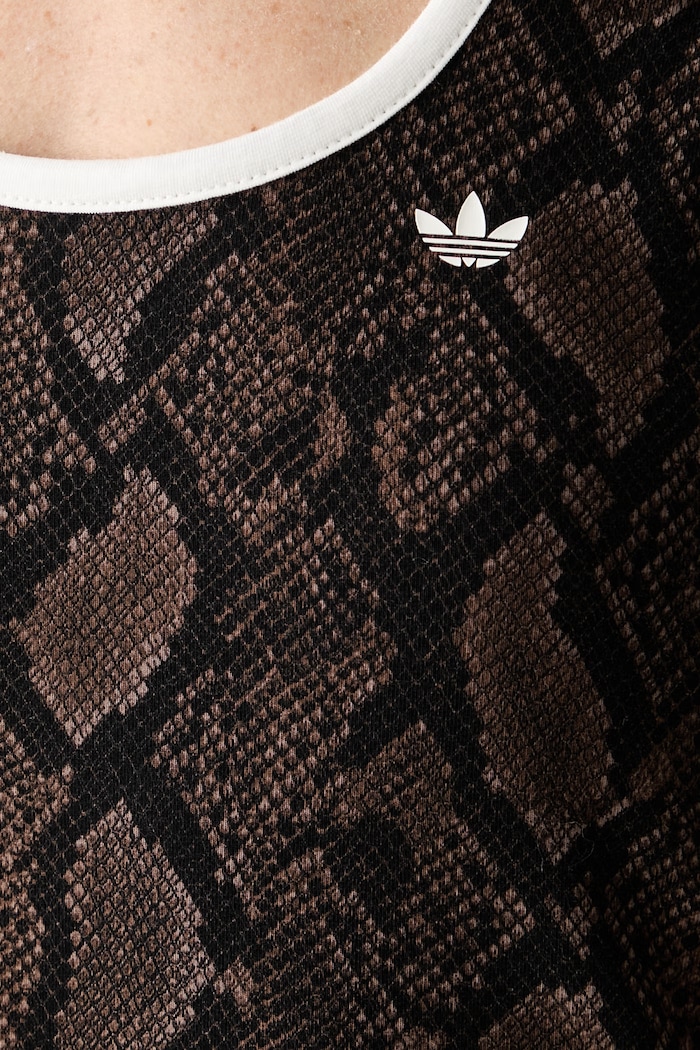 adidas Originals sukienka bawełniana z elastanem KX1891 brązowy
