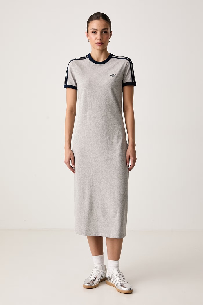 adidas Originals Rochie din bumbac cu elastan gri KS4764