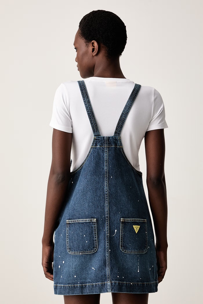 Oblečenie Guess Jeans šaty rifľové W6YKAS.D2259 modrá
