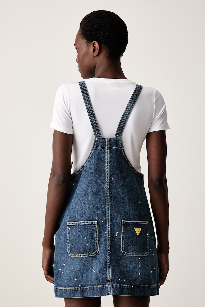 Oblečenie Guess Jeans šaty rifľové W6YKAS.D2259 modrá