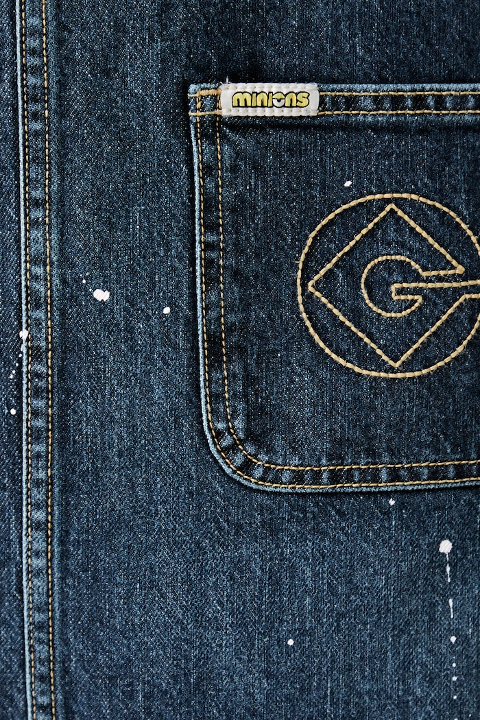 Guess Jeans šaty rifľové W6YKAS.D2259 modrá