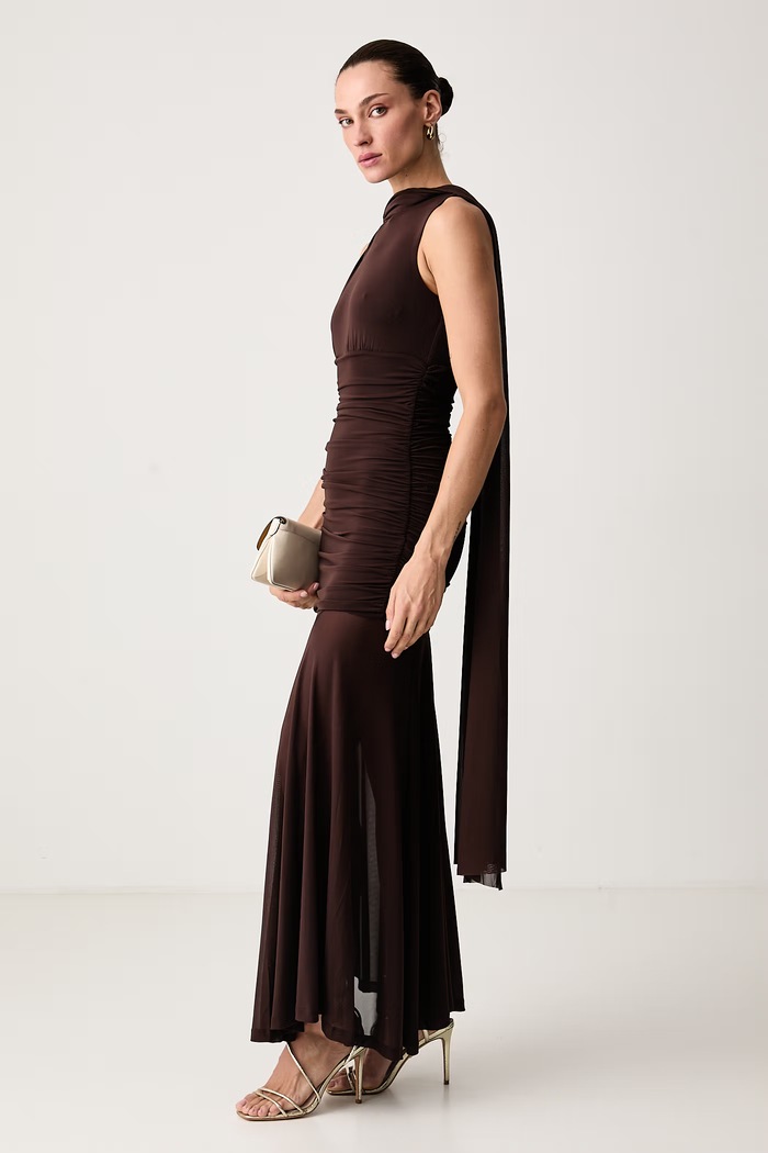 Bardot Sukienka ALVERIE 60452DB brązowy AW26