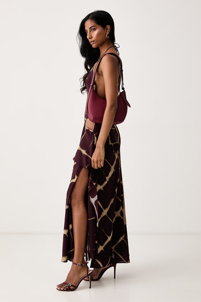 Bardot Sukienka rozkloszowana CYREL 59760DB9 bordowy AW26