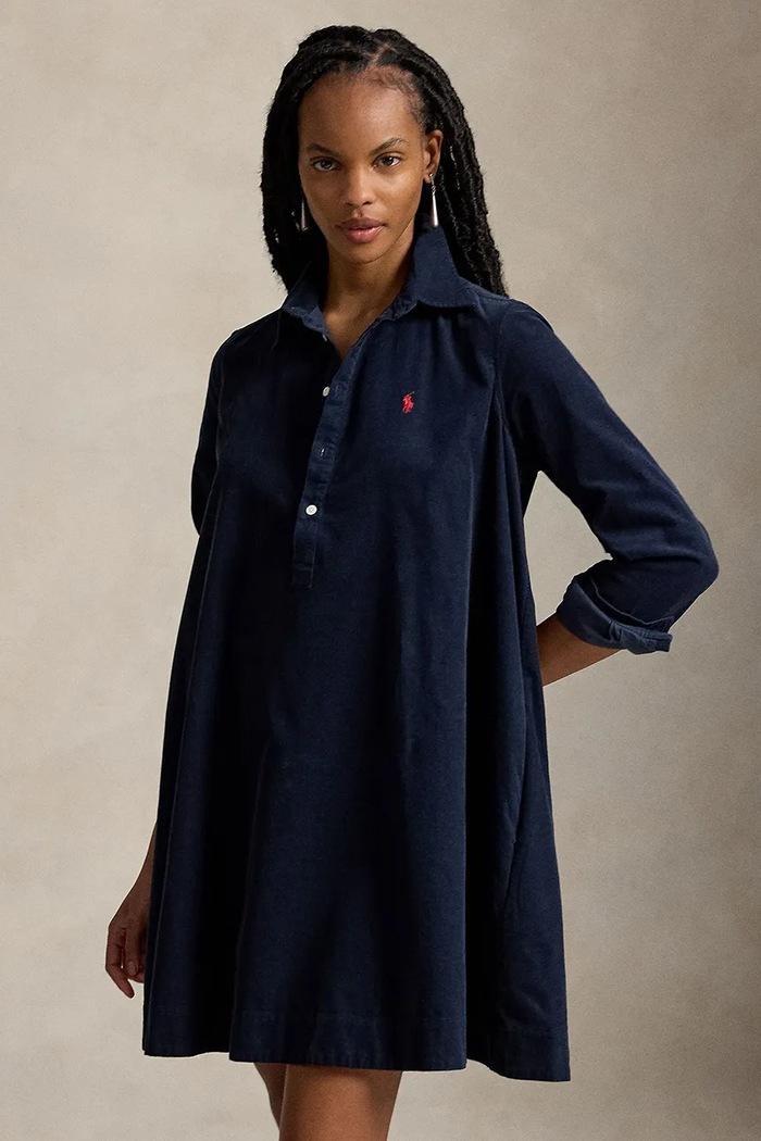 Odzież Polo Ralph Lauren sukienka bawełniana 211B22153 granatowy