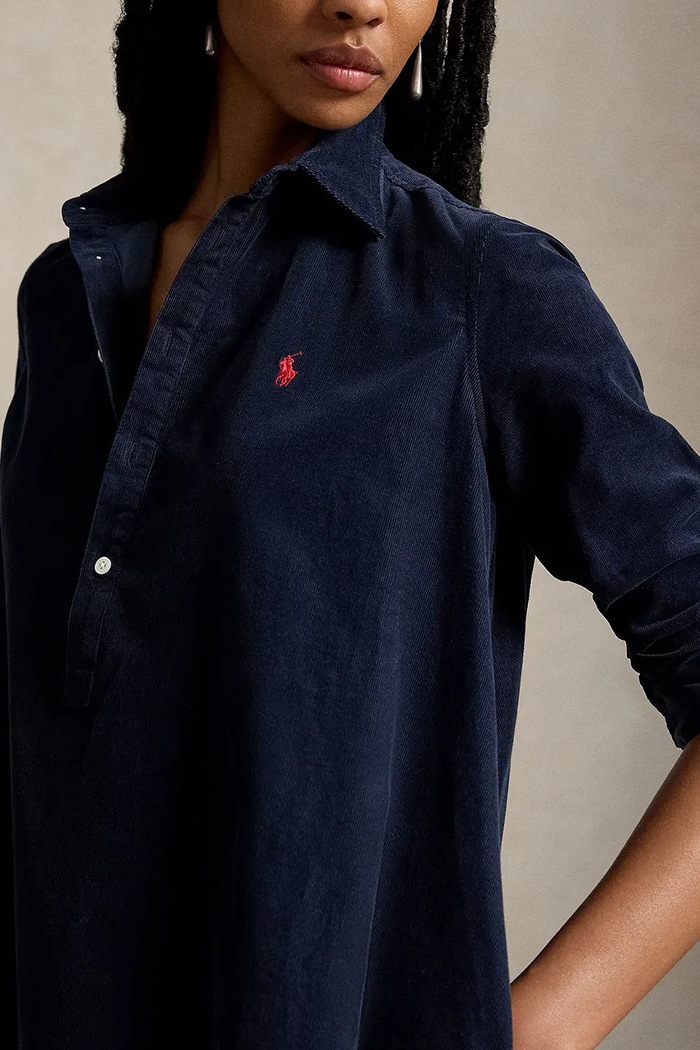 Polo Ralph Lauren sukienka bawełniana granatowy 211B22153