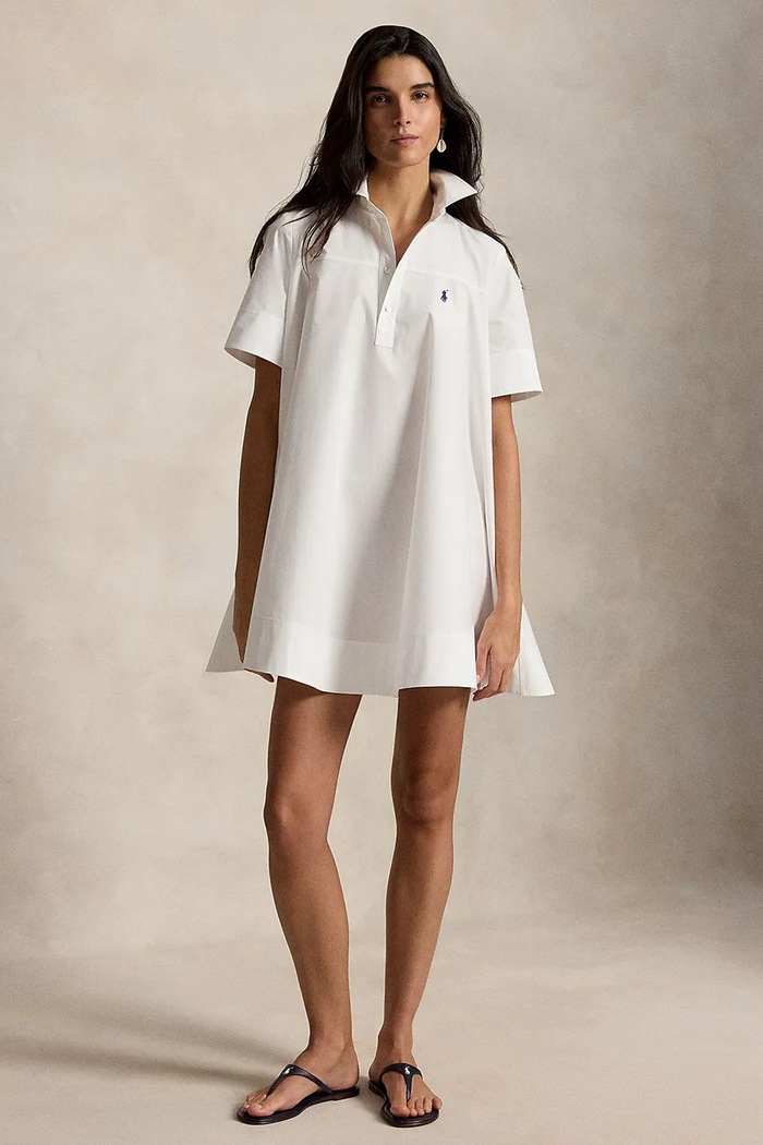 Polo Ralph Lauren letné šaty bavlnené biela 211B18093