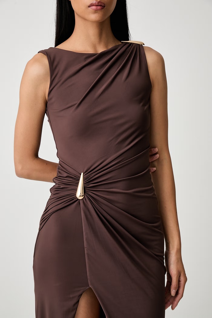 Bardot sukienka REED 60435DB brązowy