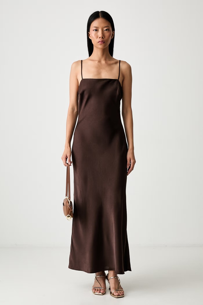 Bardot sukienka bieliźniana MARLO 60395DB brązowy AW26