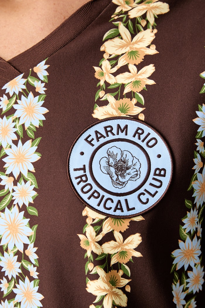 adidas sukienka x Farm Rio KR0259 brązowy