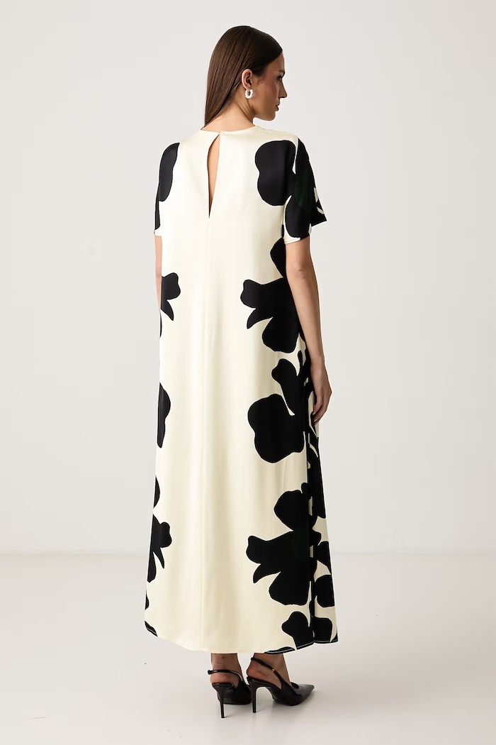 Oblečenie Marimekko Šaty z viskózy 096277 béžová