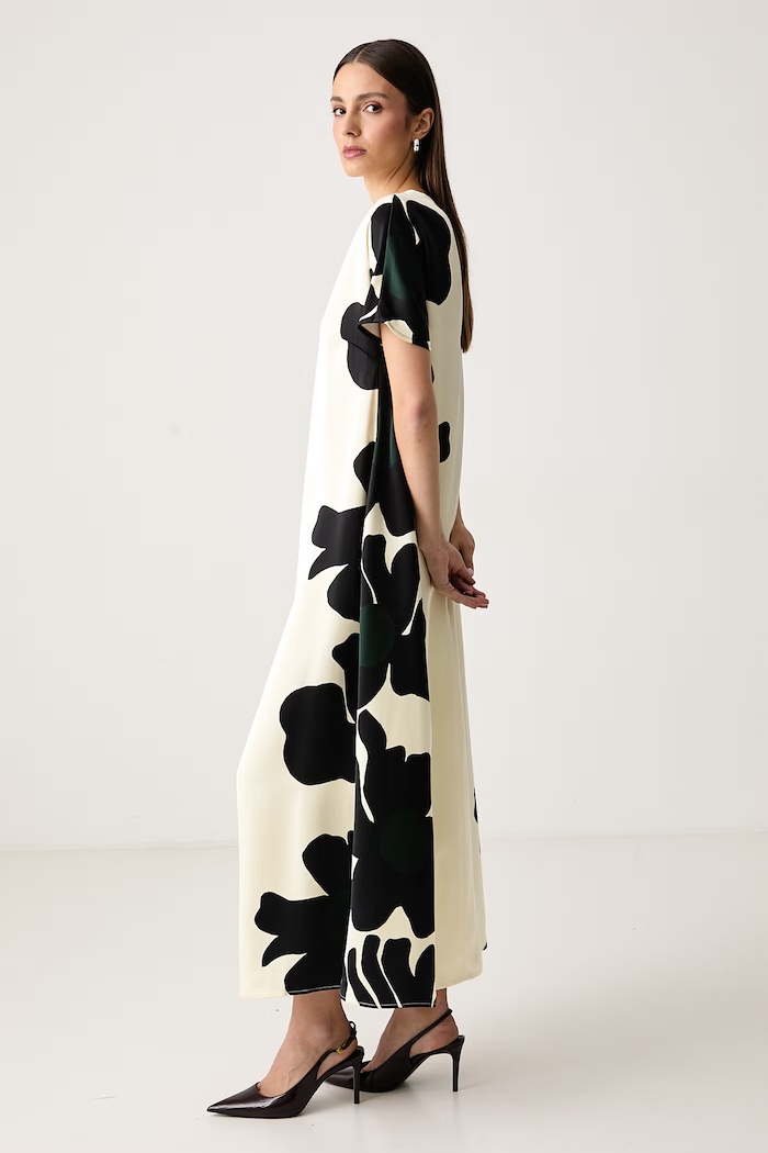 Šaty z viskózy Marimekko 096277 béžová