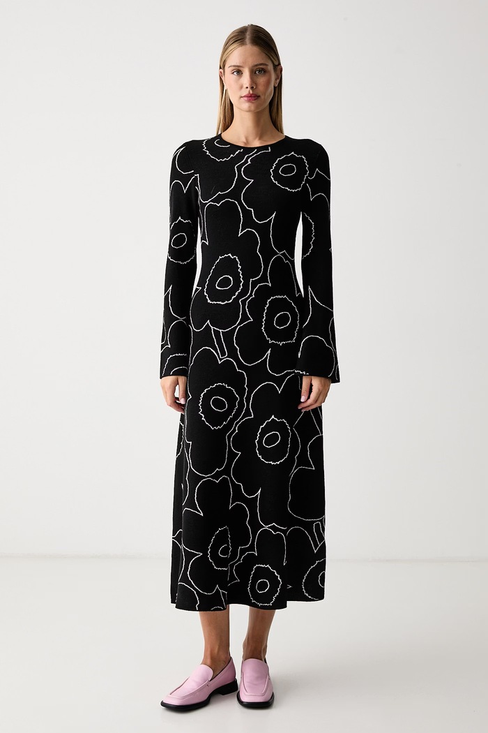 Marimekko Haljina s vunom crna 096079