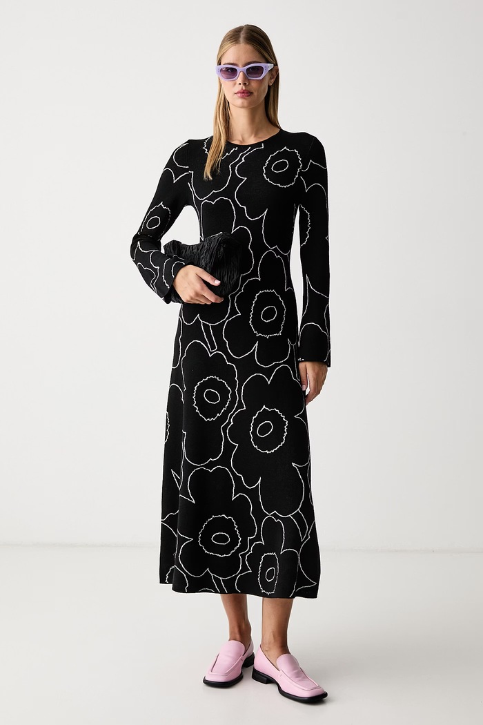 Marimekko Haljina s vunom 096079 crna AW26