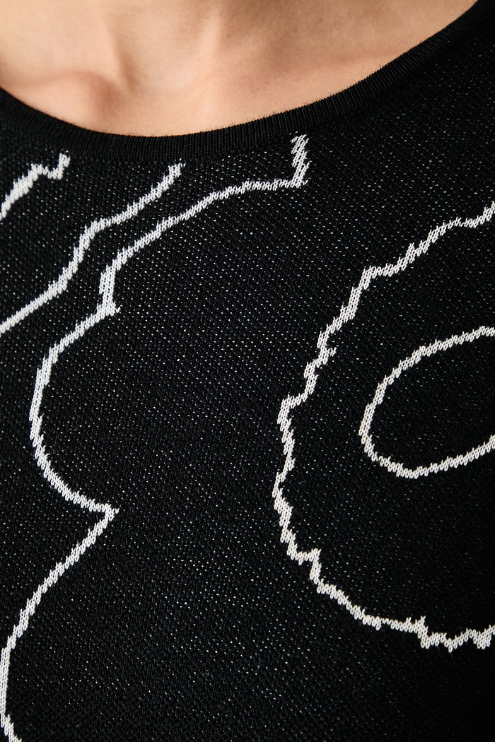 Haljina s vunom Marimekko crna 096079