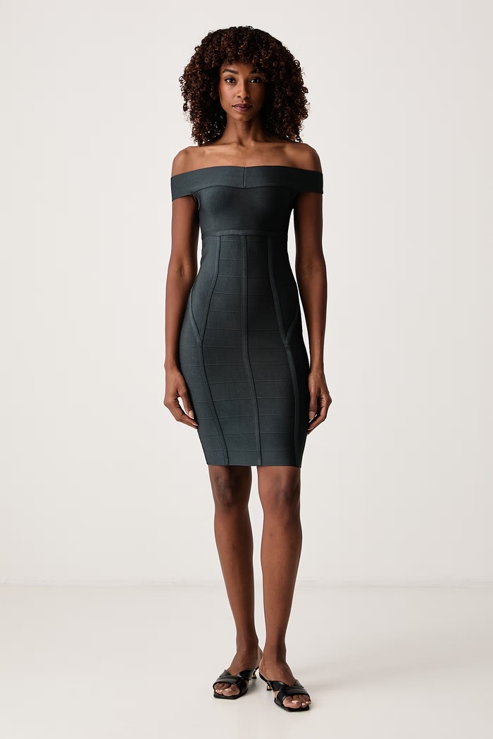 Guess Bodycon haljina s viskozom ELORA zelena W6BK69.Z1574
