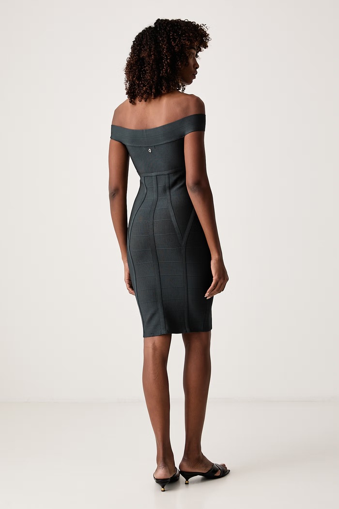 Odjeća Guess Bodycon haljina s viskozom ELORA W6BK69.Z1574 zelena